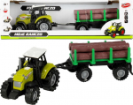 Puidust haagisega traktor lastele