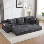 K&otilde;rge seljatoega n&ouml;&ouml;rpadi diivan, 260 kg, 273x98x87 cm, 2 kasti
