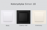 Led indikatsiooniga valgusl&uuml;liti Simon 10, must matt
