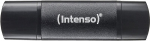 M&auml;lukaart Intenso USB m&auml;lupulk 3544491 128 GB, USB 3.2 Gen 1, lugemise kiirus 70 MB/s, USB Type-A, USB Type-C, alumiinium, must