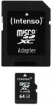 Telefoni m&auml;lukaart M&auml;lukaart Intenso - Micro SDXC 64GB Class10 + adapter