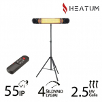 Heatum H2500R CORE BLACK infrapuna soojuskiirgur koos statiiviga