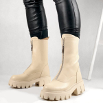 Givana beežid paksu roomiktallaga poolsaapad