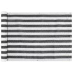 vidaXL r&otilde;dusirm HDPE, 75 x 600 cm, antratsiit ja valge