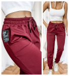 Naiste puuvillased vabaajap&uuml;ksid Simple, burgundia, 36