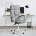 vidaXL reguleeritav kontoritool, helehall, kangas