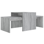 vidaXL kohvilaudade komplekt, hall Sonoma, 100x48x40 cm, tehispuit