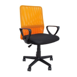 T&ouml;&ouml;tool BELINDA, 59x56xH86,5-98,5cm, must/oranž, pol&uuml;esterkangas, plastik