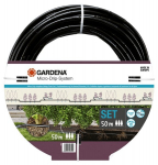 Kit de iniciație - GARDENA - 50 m de furtun cu picurătoare integrate și capac de capăt