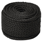 vidaXL t&ouml;&ouml;k&ouml;is, must, 10 mm, 50 m, pol&uuml;prop&uuml;leen
