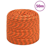 vidaXL paadik&ouml;is, oranž, 6 mm, 50 m, pol&uuml;prop&uuml;leen