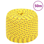 vidaXL paadik&ouml;is, kollane, 6 mm, 50 m, pol&uuml;prop&uuml;leen