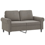 vidaXL 2-kohaline diivan, helehall, 120 cm, samet