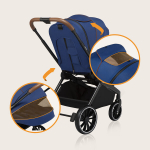 Universaalne jalutusk&auml;ru Lionel Mika 3in1 Blue Navy
