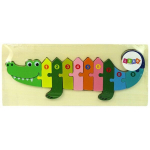 Set of Wooden Puzzles Crocodile Numbers