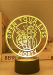 Lamp 3D Led Rick and Morty