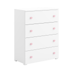 Kummut ADRK Furniture Elza, valge/roosa