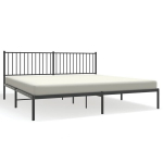 vidaXL metallist voodiraam peatsiga, must, 193x203 cm