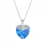 Naiste kaelakee DiamondSky "Cupid (Aquamarine AB)" Swarovski kristallidega DS01K550