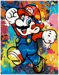 Maalimiskomplekt numbrite j&auml;rgi Super Mario 30x40