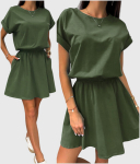 Naiste kleit Letisija, khaki v&auml;rvi