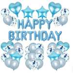 &Otilde;hupallikomplekt Happy Birthday, sinine