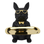 Bulldog v&otilde;tmekandik must kuldse alusega