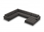 Pehme nurgadiivan Cosmopolitan Design Bali 7S-VUL, tumehall/must