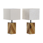 Laualamp DKD Home Decor 25,5 x 25,05 x 52 cm Naturaalne Beež Kreemikas 25 x 25 x 21 cm (2 tk)