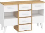 Kummut Meblocross Nordis 4SW, tamm/valge v&auml;rv