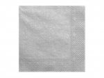 3-kihilised salvr&auml;tikud Silver Metallic 33x33 cm (1 pakk/ 20 tk)