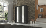 Riidekapp Adrk Furniture Karen 150 cm, must