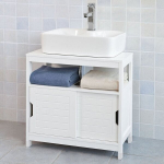 Eraldiseisev vannitoa valamukapp SoBuy FRG128-W, valge