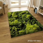 1tk Roheline Sammal Muster Vaip Elutuba Magamistuba Pehme Pestav Libisemisvastane P&otilde;randamatt., 39 * 63 coliai / 100 * 160 cm