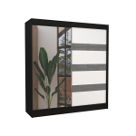 Riidekapp Adrk Furniture Toura 200 cm, must/hall