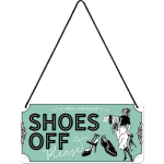 Metallplaat 10x20cm /Nostalgic Art/ Shoes Off