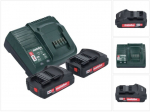 Metabo 18v 2.0ah liitiumioonaku koos laadijaga