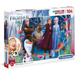 Pusle Clementoni 3D Vision Frozen 2 104 o.