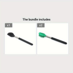 1tk Teleskoop Seljakraabits, S&uuml;gelev Massaaži Kraabits Komplekt., Balck + Green*2