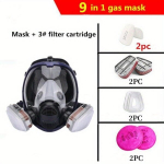 Keemiline T&auml;ismask 6800 Tolmumask Gaasimask N&auml;omask Respiraator., 22,86 cm 1
