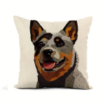 Viske padjap&uuml;&uuml;r Sinine Heeler Austraalia Karjakoer Loom Kaunistus Koduks Puuvill 45.72 X 45.72 Cm.