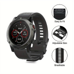 Nutikell 26MM 22MM 20MM Pehme Silikoon K&auml;ekellarihm Garmin Fenix jaoks, Cyan B