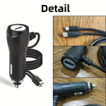 Autolaadija USB pesa ja 2 kaablit IPhone 14/13 Samsung Galaxy S23/22 jaoks