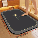 Superabsorbeeriv Diatomiitmullast Vannimatt - Kiire Kuivamine, Libisemiskindel, Formaldeh&uuml;&uuml;divaba , Pilka (50 cm * 80, 19,68 colio * 31,49 colio)