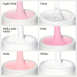 15ml Geelj&auml;rk Nailonpikendusgeel - Selge ja Roosa, UV/LED Leotatav , Naujas 15 ml pieno baltumo