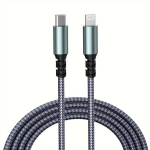 MFi Sertifitseeritud USB-C Lightning Kaabel iPhoneile - 3tk/1tk Kiirlaadimise Komplekt, Nailonpunutud Juhe &Uuml;hilduv iPhoneiga 13, 12, 11 Pro Max, XR, XS, 8, 7, 6 Plus & Rohkem, pilka