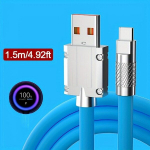 120W 6A USB C Kaabel Kiire Laadimine Xiaomi Samsung jaoks, Mėlyna