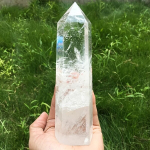 Ahvatlev Selge Kvarts Obelisk - Suur Kristall Torn ja Tervendav Vits Reiki jaoks., 17-18 cm