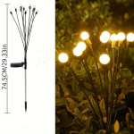 1tk P&auml;ikese S&uuml;nkroontuli Lamp: J&otilde;ulude, Halloweeni, T&auml;nup&uuml;ha V&otilde;i Lihav&otilde;tted Kingitus., Saulės energija 10vnt Fireflies &scaron;ilta &scaron;viesa
