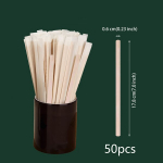 50TK/100TK &Ouml;koloogilised Bambusest Kohvisegajad - Joogid Kohv Tee Espresso jaoks, 17,8 cm